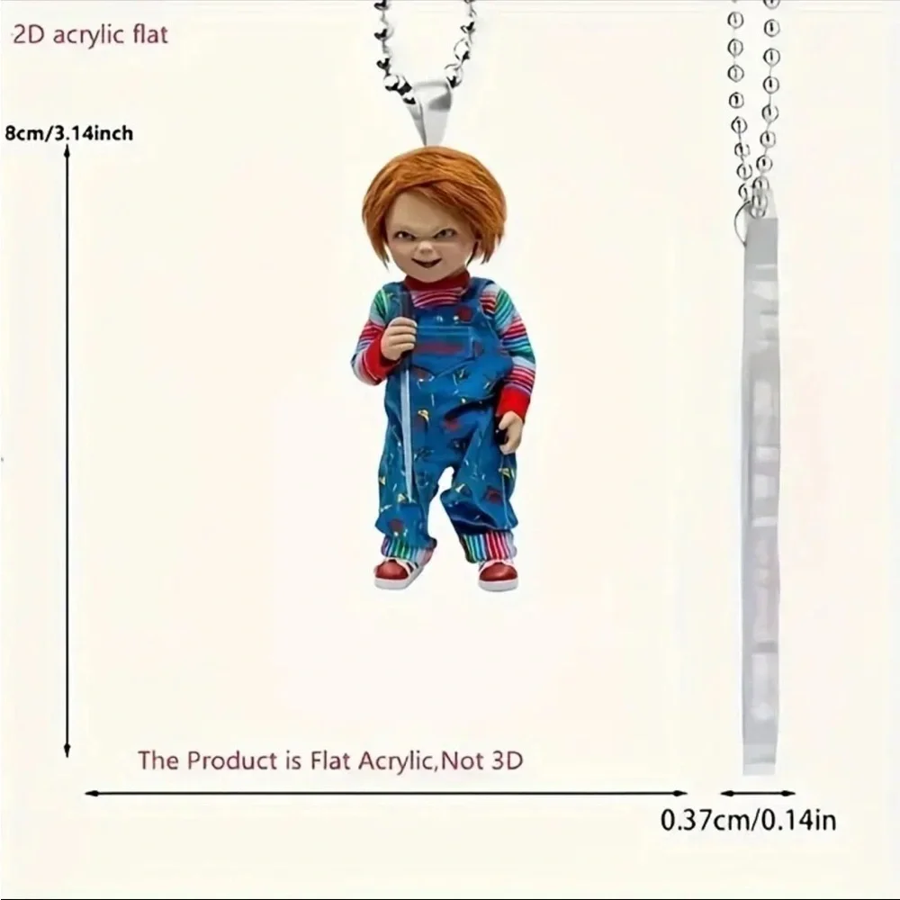 ❤️ Chucky Childs Play Acrylic Pendant - Stylish Car Charm & Festive Ornament